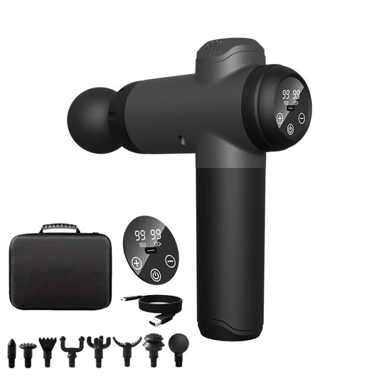 Pistolet de Massage Musculaire PAQIN – 8 Têtes