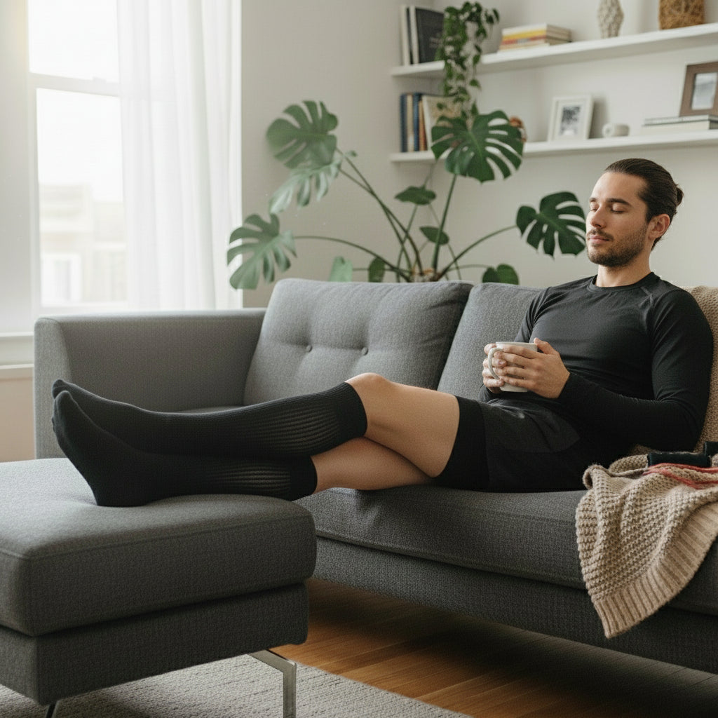 Chaussettes de Compression Respirantes – Confort & Récupération