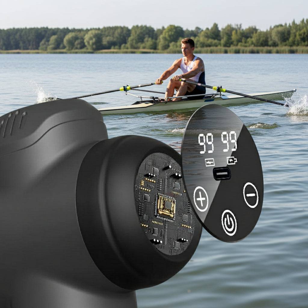 Pistolet de Massage Musculaire PAQIN – 8 Têtes